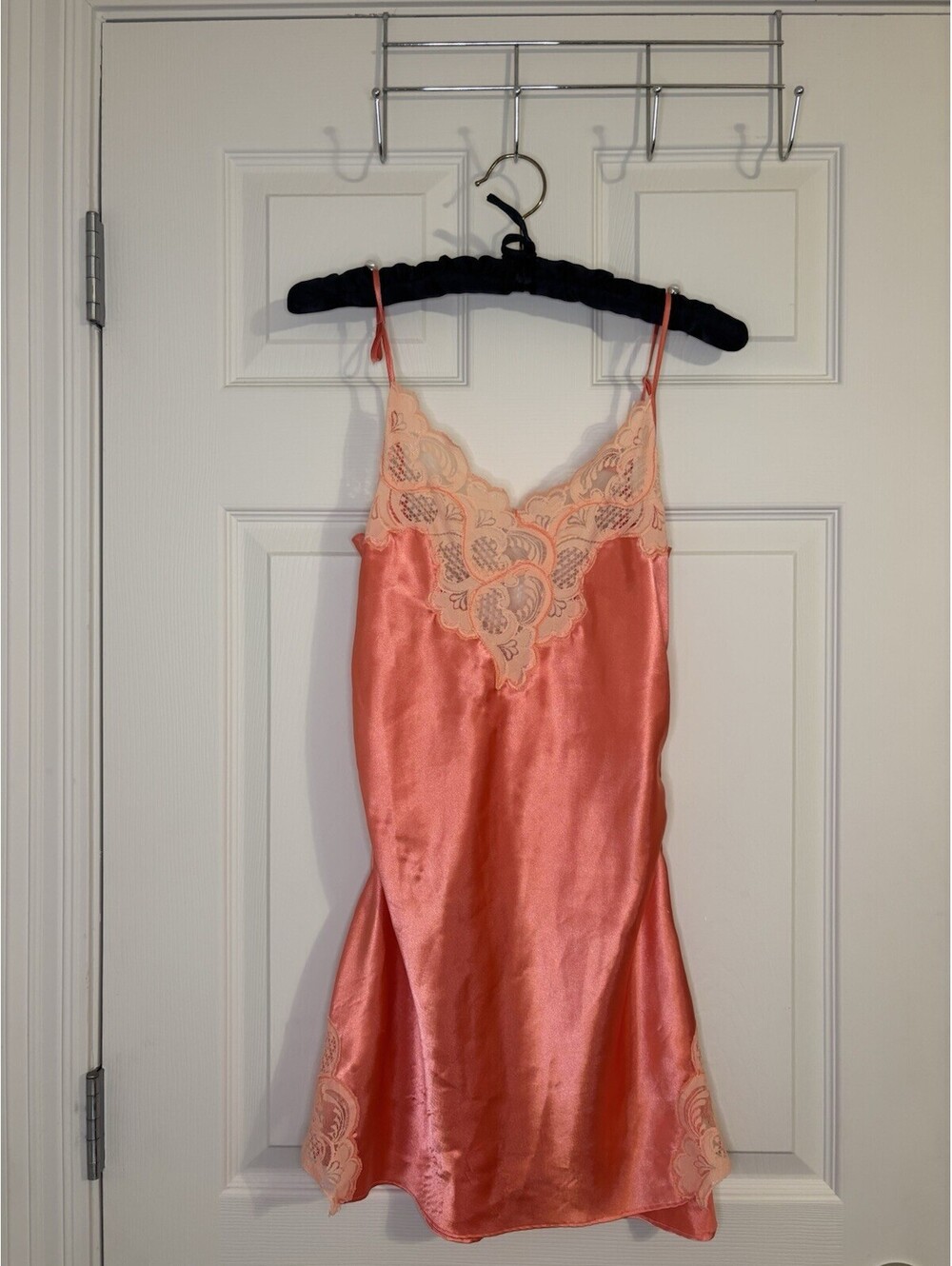Vintage Y2K Victoria’s Secret Coral Pink Lace Satin nightgown